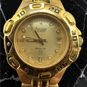 Bulova Gold Tone Men's Quartz Watch with Date